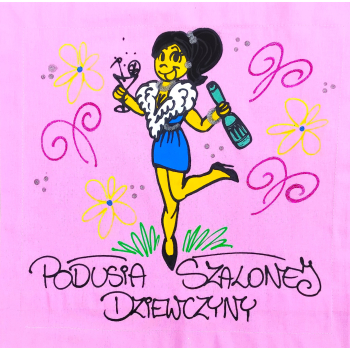 [Db45] Poduszka bawełniana Podusia Szalonej Dziewczyny